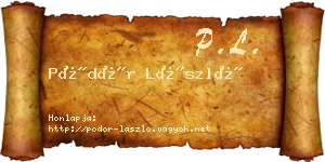 Pödör László névjegykártya